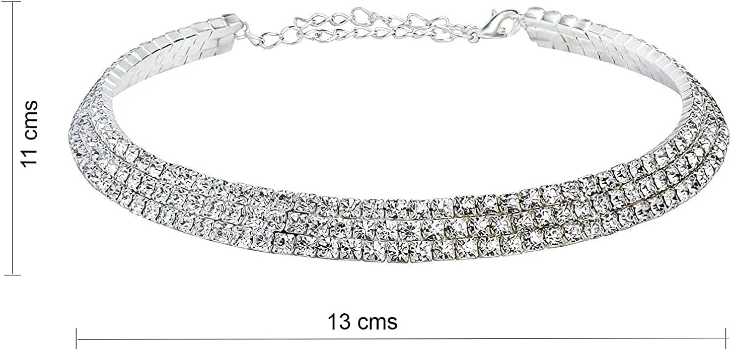 یوتبلا گردنبند چوکر نقره ای با طرح سنتی و شیک زنانه (سفید)(Ybnk_5501)