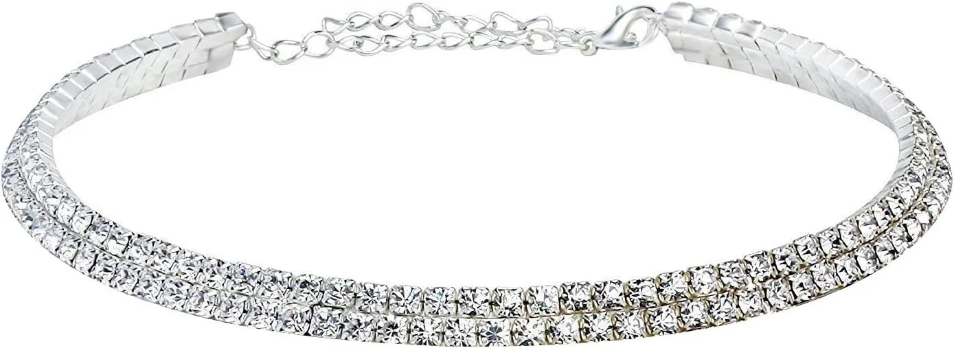 یوBella گردنبند چوکر نقره ای با طراحی شیک و جدید زنانه (سفید)(YBNK_5500)