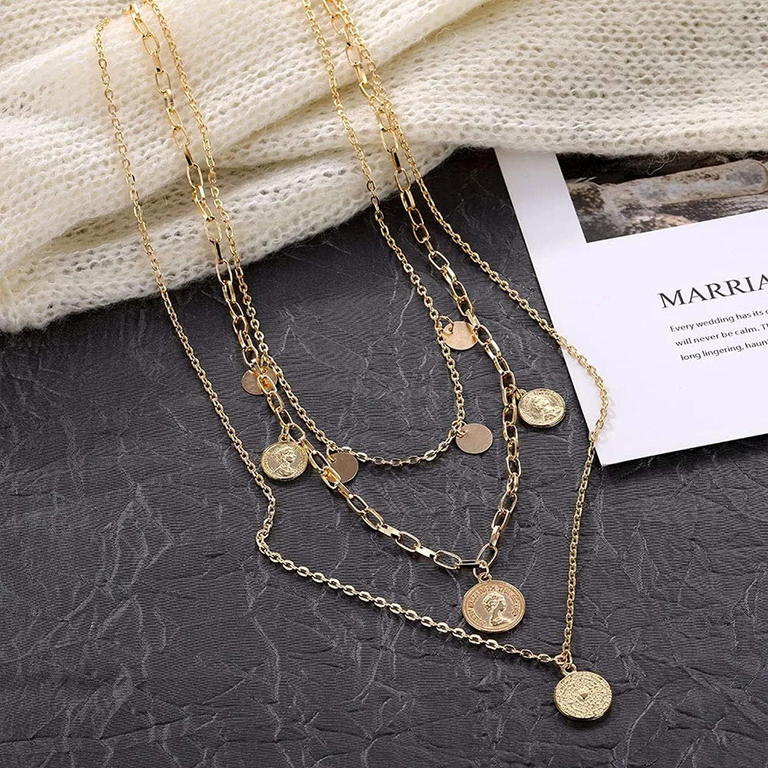 گردنبند آویز شیک زنانه YouBella Jewellery برای زنان و دختران (طلایی)