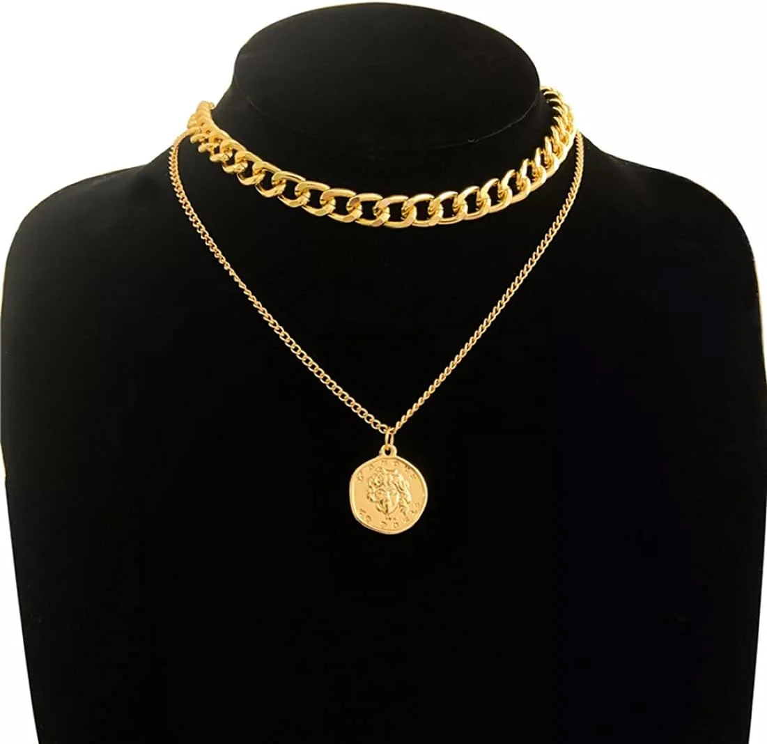 یوتبلا جواهرات، ست شیک دو زنجیر گردنبند برای زنان و دختران (استایل 3) یوتبلا جواهرات، ست شیک دو زنجیر گردنبند برای زنان و دختران (استایل 3)