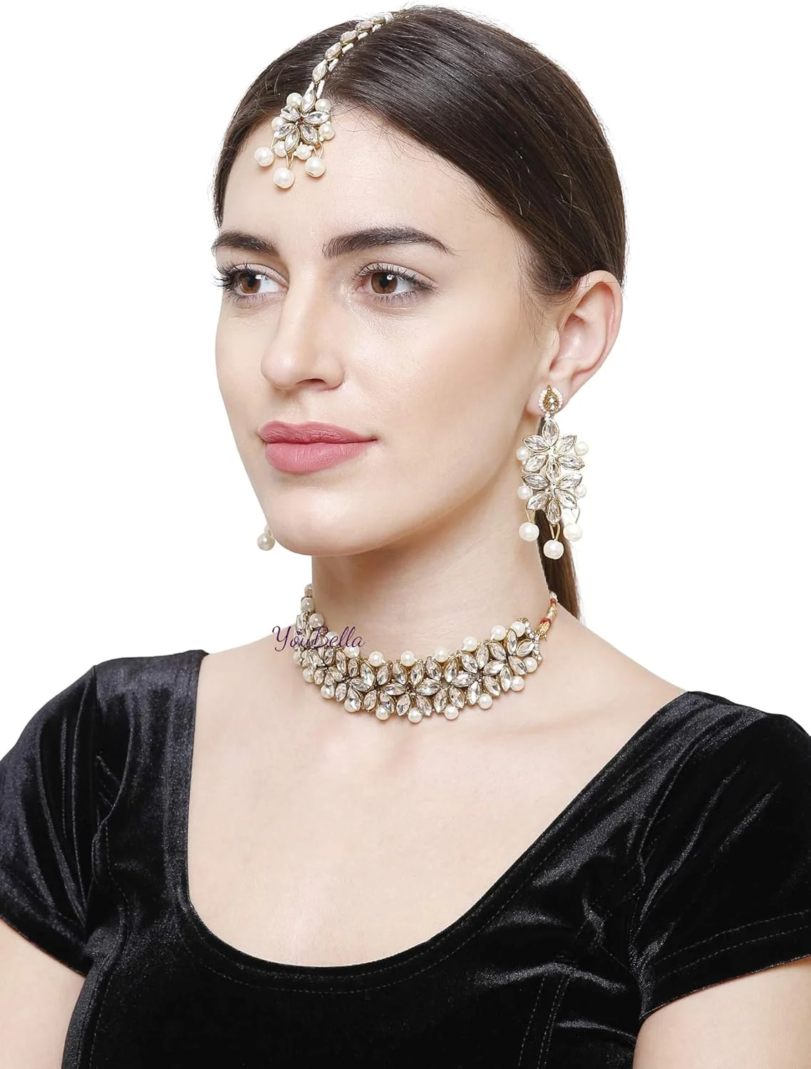 ست جواهرات مرواریدی شیک و جدید زنانه یوولا (سفید)(YBNK_5524) ست جواهرات مرواریدی شیک و جدید زنانه یوولا (سفید)(YBNK_5524)