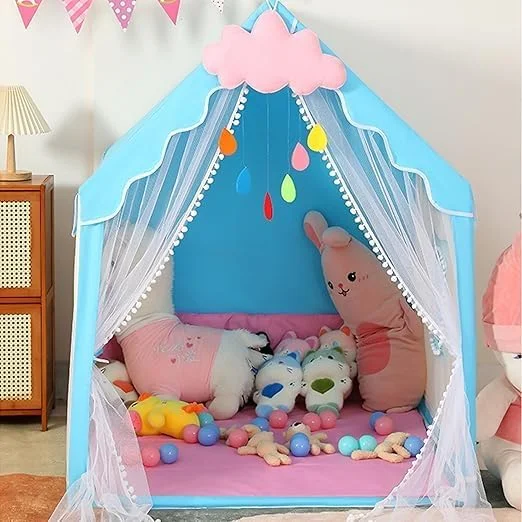 چادر بازی کودک Vphome، به همراه چراغ های ستاره ای، قلعه شاهزاده خانم مناسب بازی های سرگرم کننده و تخیلی، خانه اسباب بازی کودکان، دکوراسیون جشن تولد (آبی، 99x119x130 سانتی متر) چادر بازی کودک Vphome، به همراه چراغ های ستاره ای، قلعه شاهزاده خانم مناسب بازی های سرگرم کننده و تخیلی، خانه اسباب بازی کودکان، دکوراسیون جشن تولد (آبی، 99x119x130 سانتی متر)