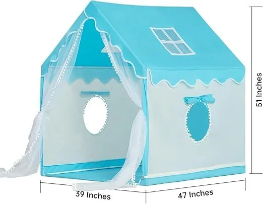 چادر بازی کودک Vphome، به همراه چراغ های ستاره ای، قلعه شاهزاده خانم مناسب بازی های سرگرم کننده و تخیلی، خانه اسباب بازی کودکان، دکوراسیون جشن تولد (آبی، 99x119x130 سانتی متر) چادر بازی کودک Vphome، به همراه چراغ های ستاره ای، قلعه شاهزاده خانم مناسب بازی های سرگرم کننده و تخیلی، خانه اسباب بازی کودکان، دکوراسیون جشن تولد (آبی، 99x119x130 سانتی متر)