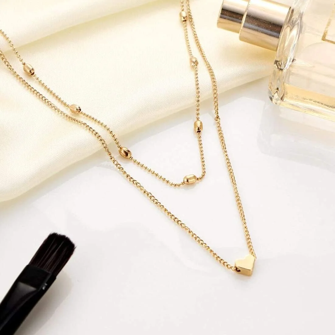 یوتبلا جواهرات، ست شیک دو زنجیر گردنبند برای زنان و دختران (طلایی) (YBNK_5944) یوتبلا جواهرات، ست شیک دو زنجیر گردنبند برای زنان و دختران (طلایی) (YBNK_5944)