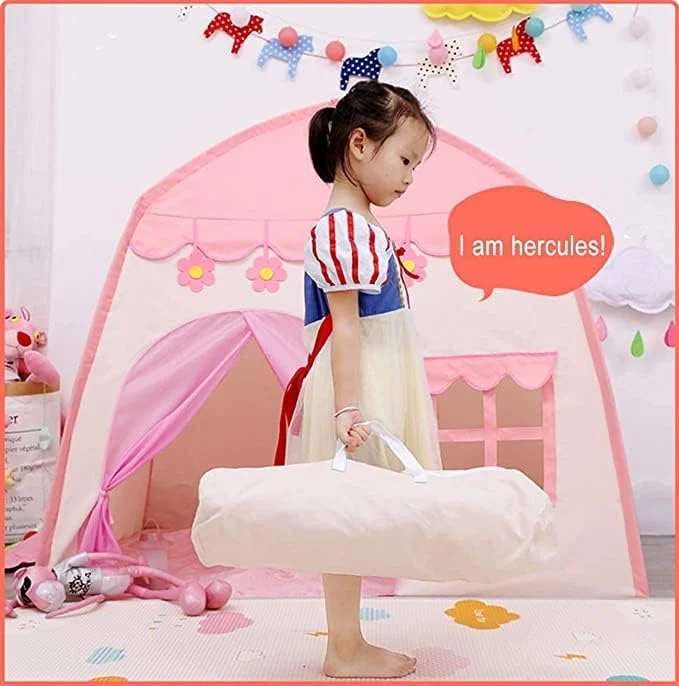 چادر بازی گل / چادر پرنسس برای دختران / خانه بازی کودکان برای داخل و خارج از منزل، هدیه تولد برای پسران و دختران (گل چراغ توپی 130 * 130 * 100 اتاق)