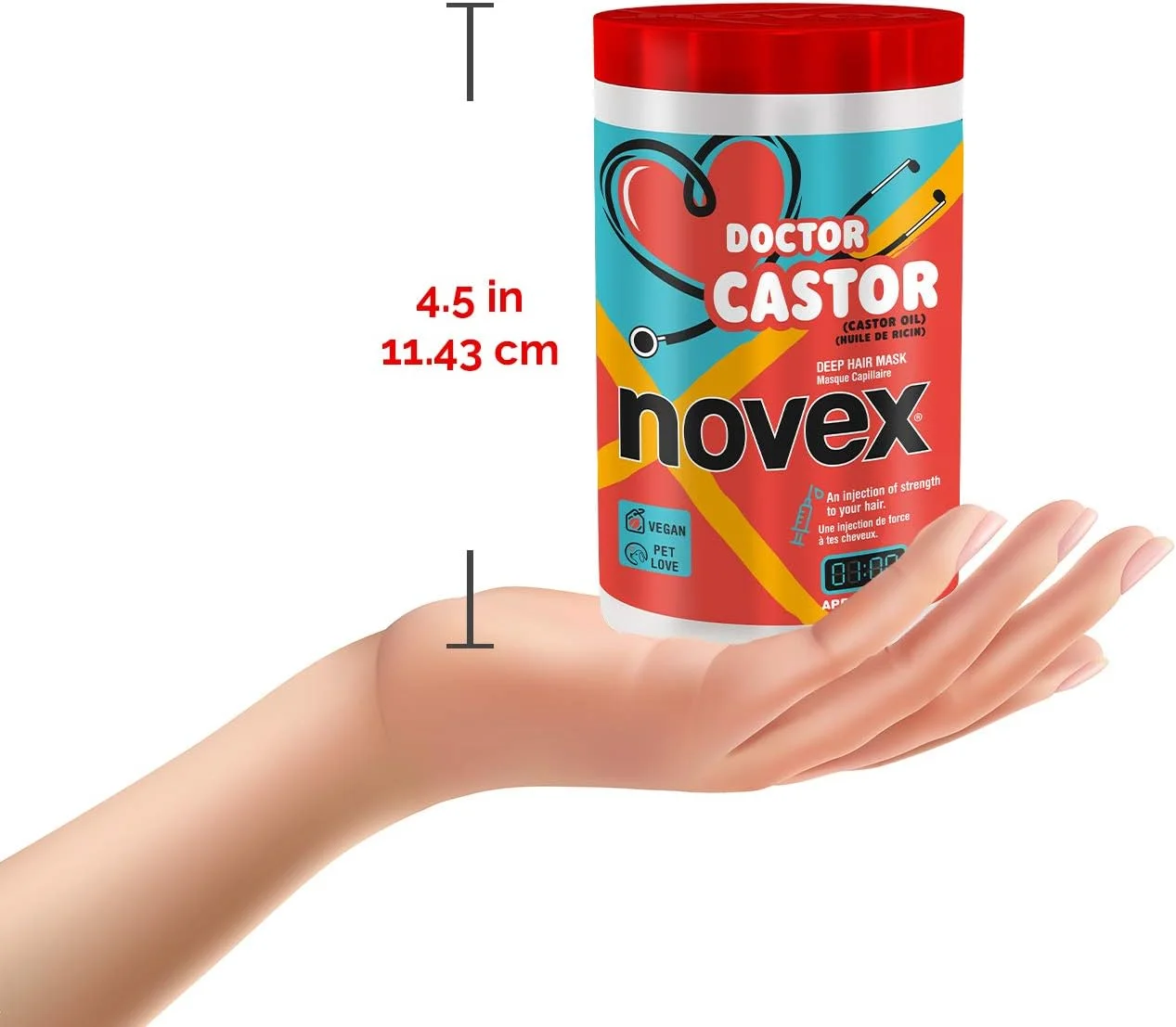 ماسک مو روغن کرچک دکتر کاستور 400 گرم (سایز کامل)