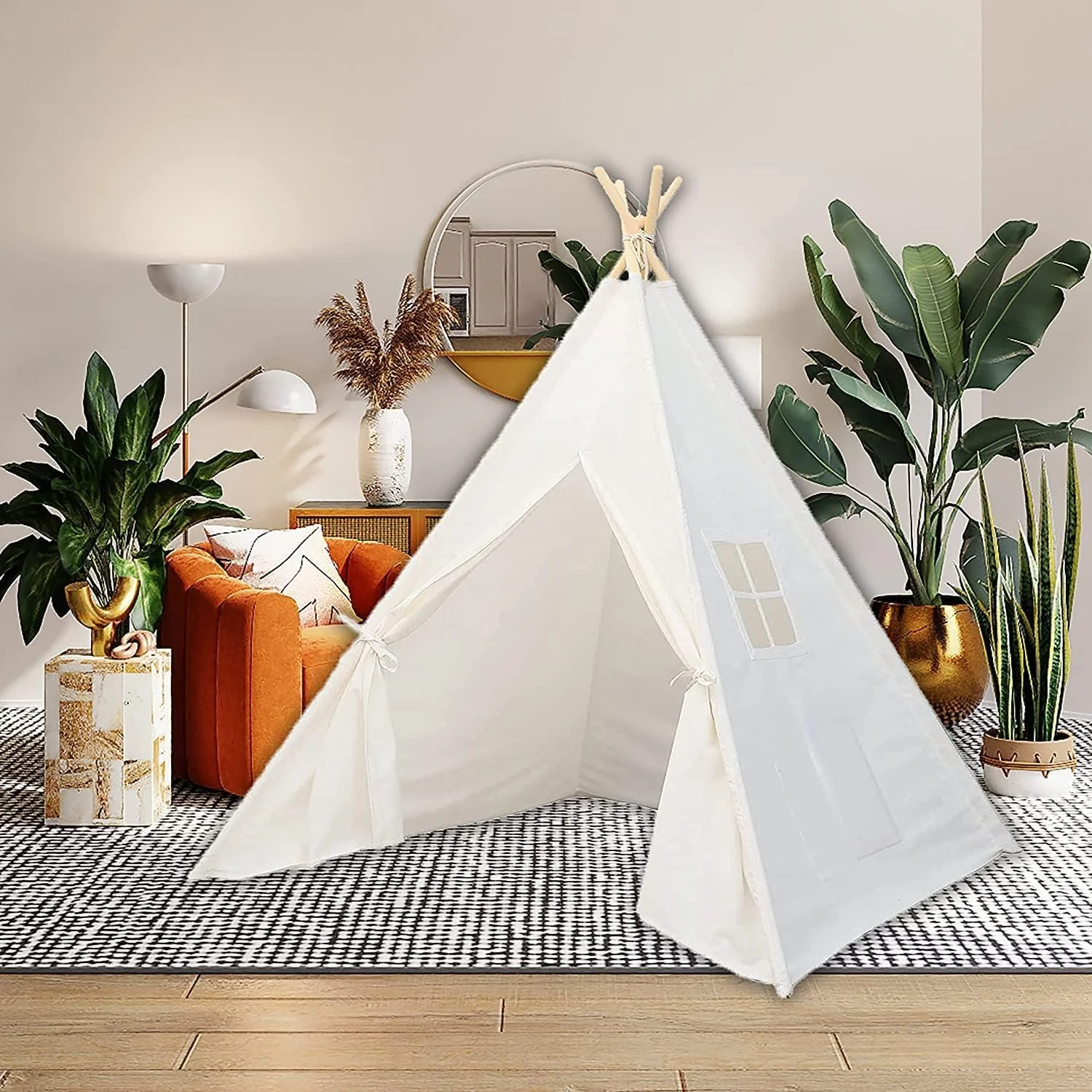 چادر بازی تیپی قابل حمل ماجراجویی پنبهای برای کودکان چادر بازی تیپی قابل حمل ماجراجویی پنبهای برای کودکان