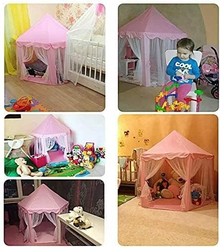 چادر بازی قلعه پرنسس، خانه بزرگ کودک، چراغ های ستاره ای، چادر صورتی دخترانه، قلعه دخترانه چادر بازی قلعه پرنسس، خانه بزرگ کودک، چراغ های ستاره ای، چادر صورتی دخترانه، قلعه دخترانه