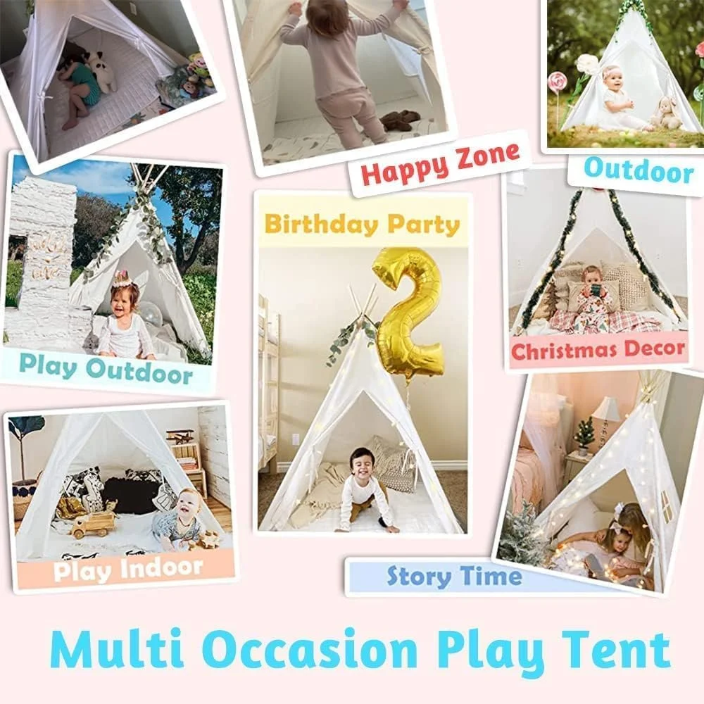 چادر بازی تیپی قابل حمل ماجراجویی پنبهای برای کودکان چادر بازی تیپی قابل حمل ماجراجویی پنبهای برای کودکان