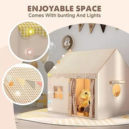 چادر بازی بزرگ کودکانه مناسب فضای داخلی و خارجی به همراه چراغ های LED، چادر بازی کودک نوپا، چادر بازی مناسب فضای باز، چادر قلعه پرنسس کودک، اسباب بازی اتاق بازی کودکان مناسب پسران و دختران 3 تا 10 سال چادر بازی بزرگ کودکانه مناسب فضای داخلی و خارجی به همراه چراغ های LED، چادر بازی کودک نوپا، چادر بازی مناسب فضای باز، چادر قلعه پرنسس کودک، اسباب بازی اتاق بازی کودکان مناسب پسران و دختران 3 تا 10 سال