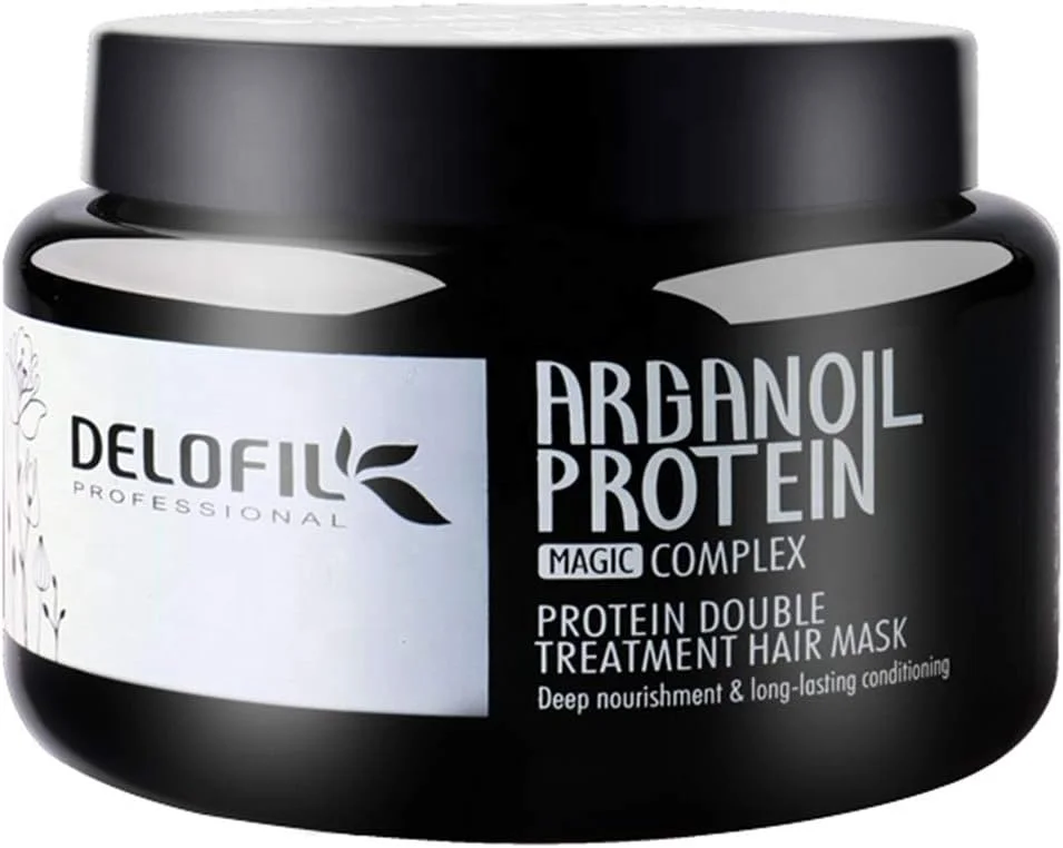 ماسک مو کلاژن دلوفیل 300 میلی لیتر، نرم کننده عمیق برای موهای خشک و آسیب دیده، موهای رنگ شده، موهای دکلره شده، موهای فر، بعد از شامپو برای انواع مو