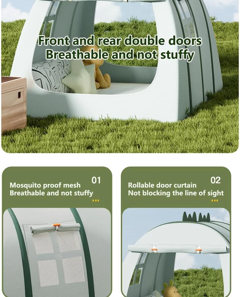 چادر بازی کودک، مناسب فضای داخلی/خارجی با توری پشه بند و درهای دوتایی، طراحی بزرگ بازشو، تاشو قابل حمل برای نوزاد و کودک نوپا، پارچه غیر سمی، نصب و نگهداری آسان چادر بازی کودک، مناسب فضای داخلی/خارجی با توری پشه بند و درهای دوتایی، طراحی بزرگ بازشو، تاشو قابل حمل برای نوزاد و کودک نوپا، پارچه غیر سمی، نصب و نگهداری آسان