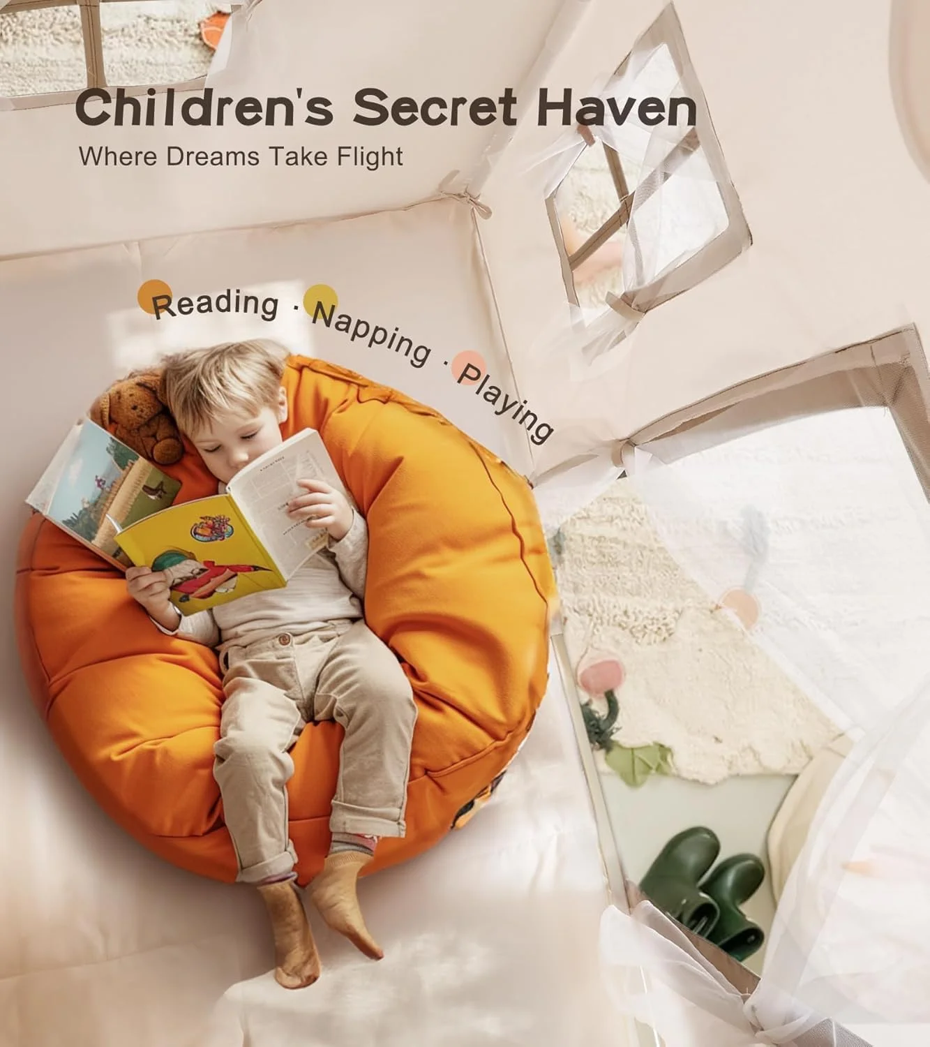 چادر بازی بزرگ کودک، مناسب فضای داخلی و خارجی، چادر بازی کودک نوپا با دکوراسیون جشن تولد، خانه بازی چادری پرنسس برای نوزاد، اسباب بازی اتاق کودک برای دختران و پسران (خاکستری) چادر بازی بزرگ کودک، مناسب فضای داخلی و خارجی، چادر بازی کودک نوپا با دکوراسیون جشن تولد، خانه بازی چادری پرنسس برای نوزاد، اسباب بازی اتاق کودک برای دختران و پسران (خاکستری)