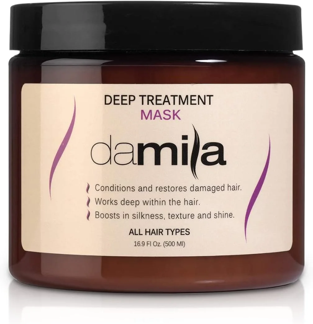 ماسک مو آبرسان دامیلا - ماسک ترمیم کننده مو با استفاده از کراتین هیدرولیز شده برای تقویت و آبرسانی - بهترین درمان موهای آسیب دیده (500 میلی لیتر)