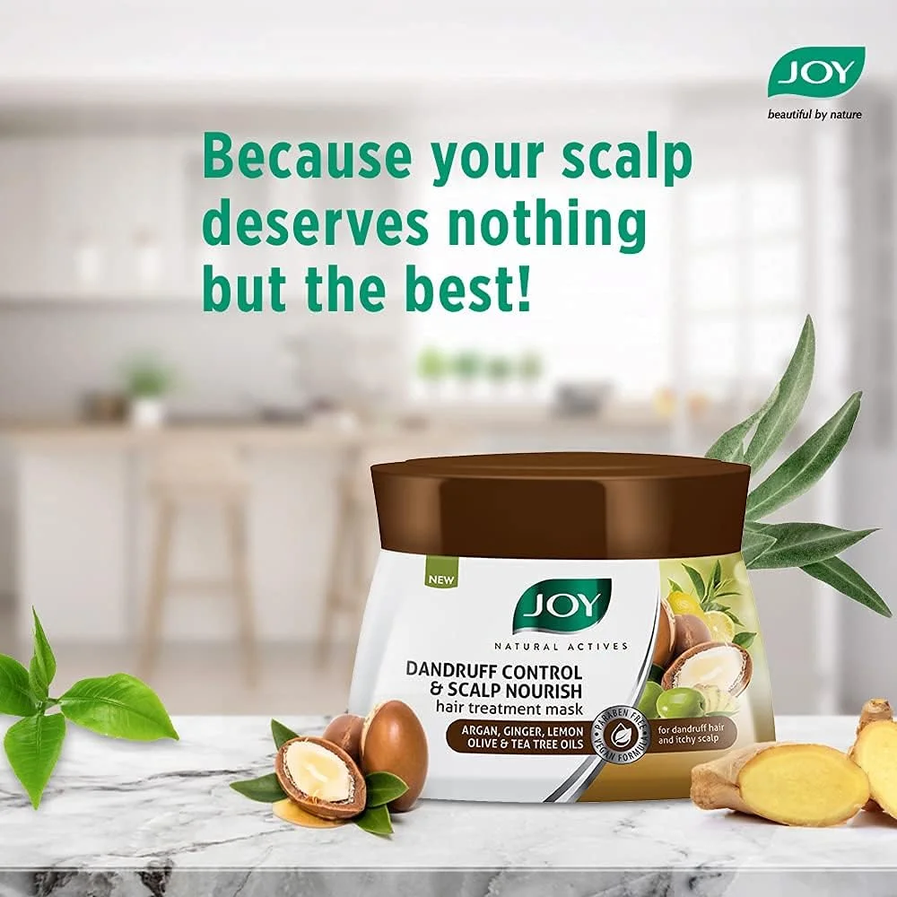 ماسک موی آرگان اکتیوهای طبیعی جوی، ماسک درمانی کنترل شوره سر و تغذیه کننده پوست سر حاوی روغن آرگان، زنجبیل، لیمو، زیتون و درخت چای، ضد شوره سر، ماسک درمانی مو - فاقد پارابن - 150 میلی لیتر - 1 عدد