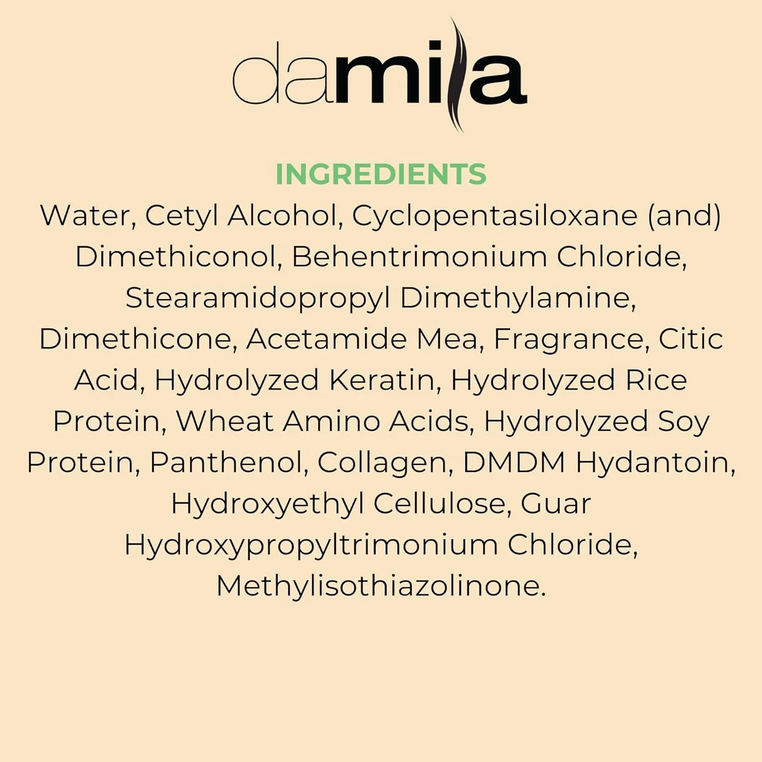 ماسک مو آبرسان دامیلا - ماسک ترمیم کننده مو با استفاده از کراتین هیدرولیز شده برای تقویت و آبرسانی - بهترین درمان موهای آسیب دیده (500 میلی لیتر)