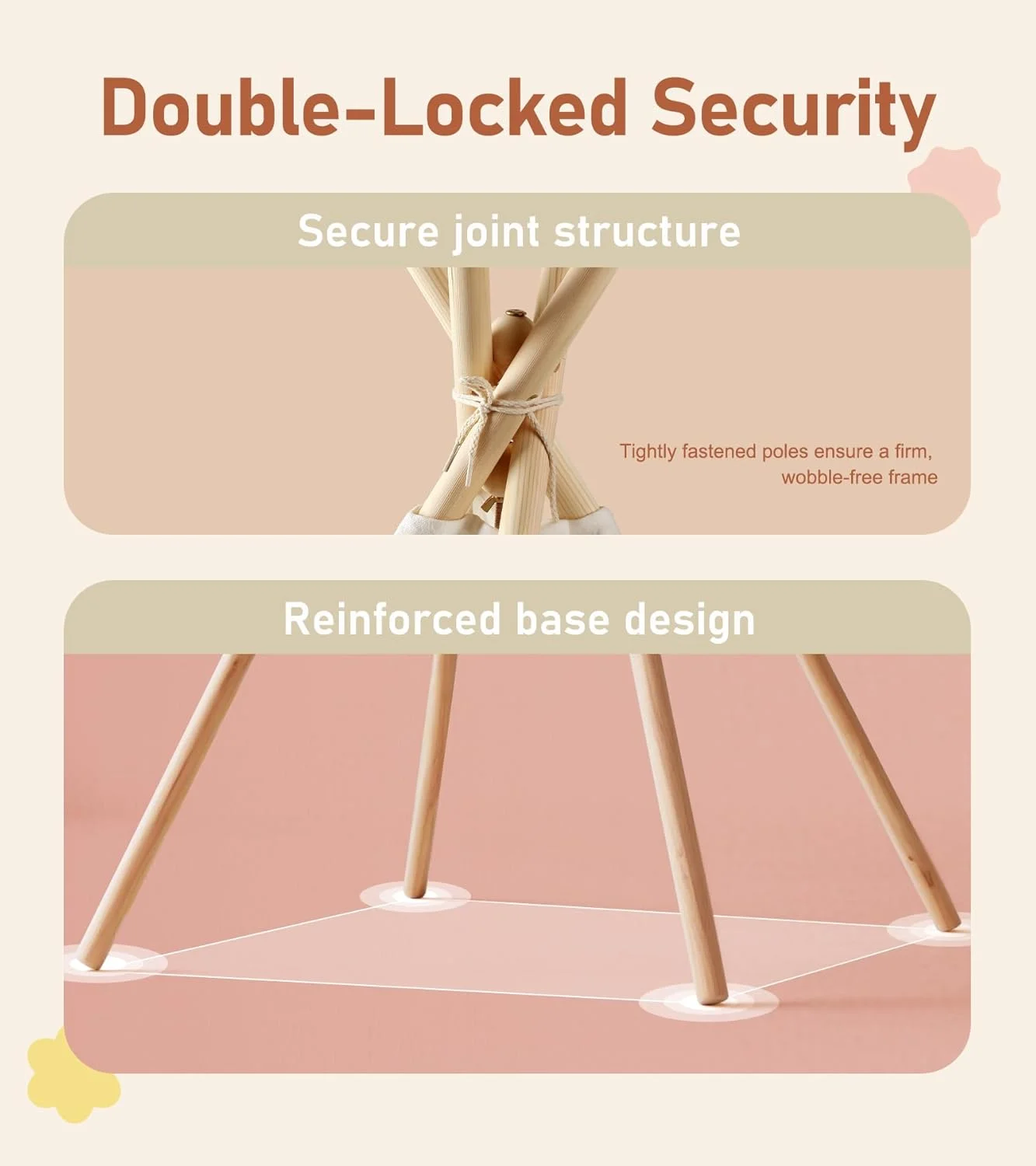 چادر بازی تپه ای تاشو کودکانه Little Dove به همراه کیف حمل، بنر، چراغ های تزئینی، پر، زیرانداز، چهار میله - رنگ سفید خام - نسخه جدید چادر بازی تپه ای تاشو کودکانه Little Dove به همراه کیف حمل، بنر، چراغ های تزئینی، پر، زیرانداز، چهار میله - رنگ سفید خام - نسخه جدید