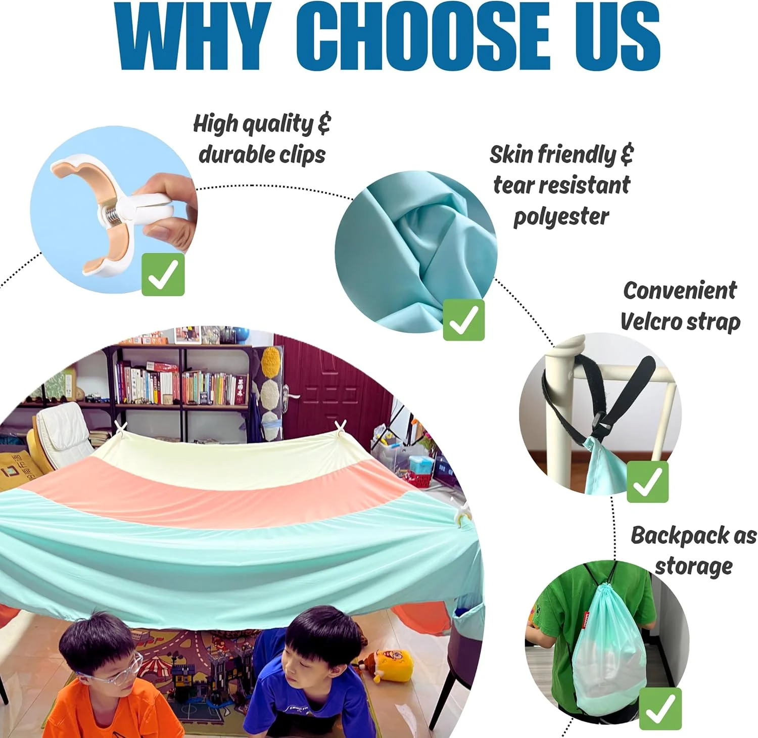 مجموعه ساخت قلعه پتو Lukidoki - چادر بازی قابل حمل - مجموعه اسباب بازی داخلی و خارجی برای سنین 4 تا 12+ - اسباب بازی STEM مجموعه ساخت قلعه پتو Lukidoki - چادر بازی قابل حمل - مجموعه اسباب بازی داخلی و خارجی برای سنین 4 تا 12+ - اسباب بازی STEM