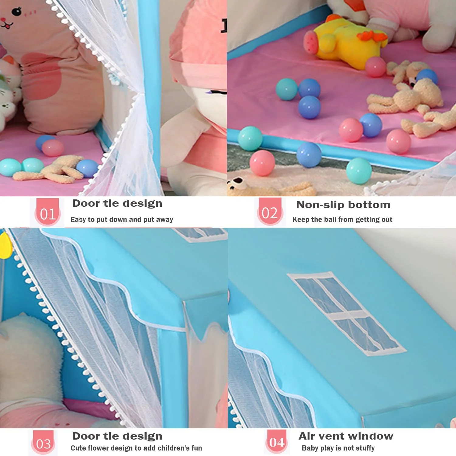 چادر بازی کودکان برای دختران و پسران، چادر بازی بزرگ با توپ های روشن، چادر بازی کودکان در فضای داخلی و خارجی، چادر قلعه بازی کودکان نوپا با پنجره ها، گوشه مطالعه برای هدایای عالی (130x99x119 سانتی متر) چادر بازی کودکان برای دختران و پسران، چادر بازی بزرگ با توپ های روشن، چادر بازی کودکان در فضای داخلی و خارجی، چادر قلعه بازی کودکان نوپا با پنجره ها، گوشه مطالعه برای هدایای عالی (130x99x119 سانتی متر)