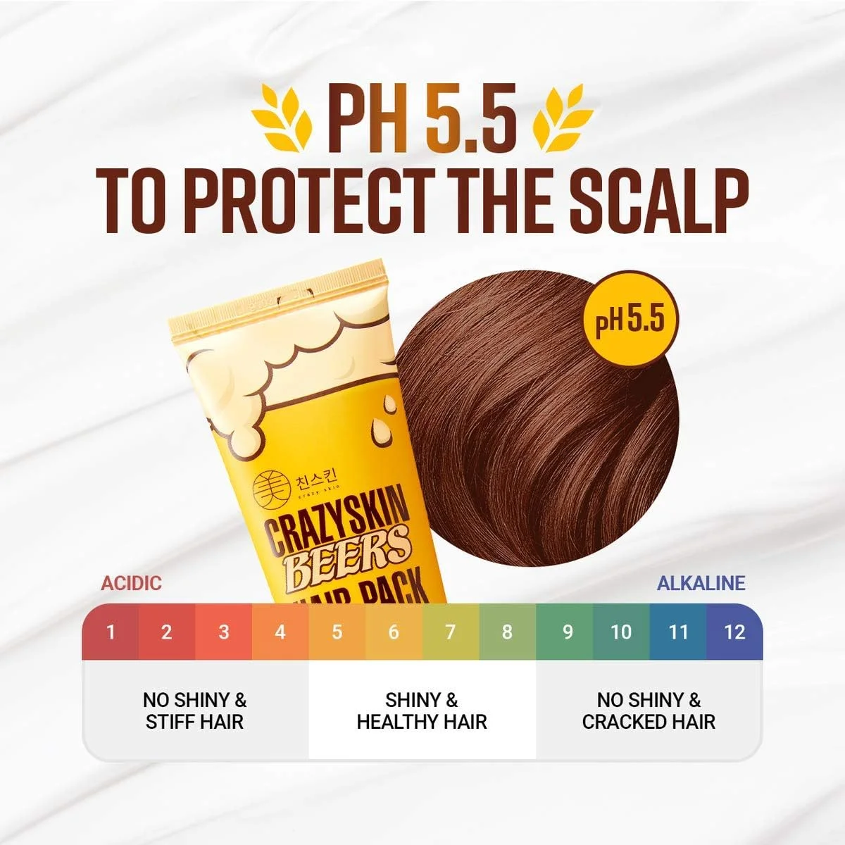 ماسک درمان مو CRAZY SKIN - مخمر آبجو pH5.5، پروتئین، کراتین، روغن آرگان، کلاژن - ترمیم کننده موهای خشک، آسیب دیده یا رنگ شده 200 میلی لیتر ماسک درمان مو CRAZY SKIN - مخمر آبجو pH5.5، پروتئین، کراتین، روغن آرگان، کلاژن - ترمیم کننده موهای خشک، آسیب دیده یا رنگ شده 200 میلی لیتر