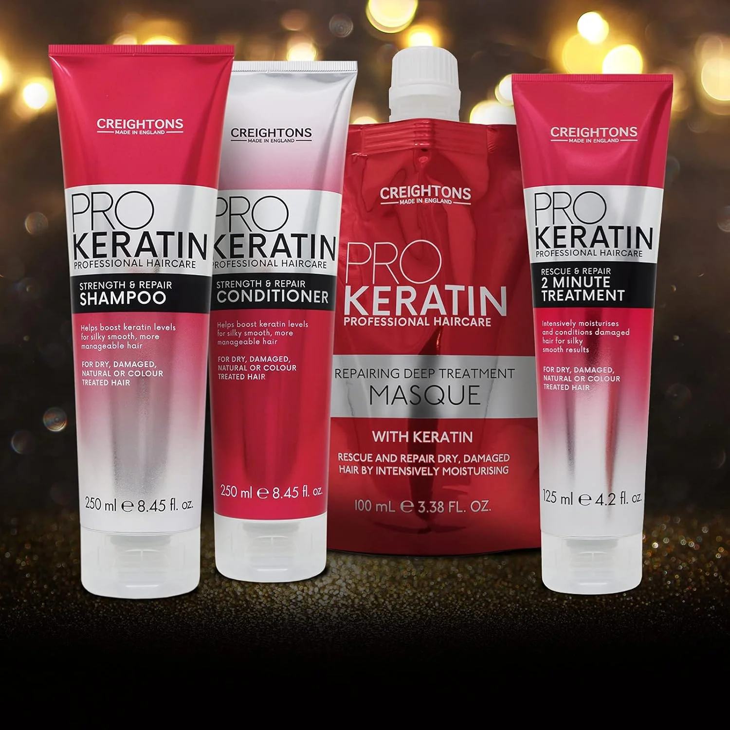 ماسک ترمیم کننده موی کراتین Creightons Pro (۱۰۰ میلی لیتر) - فرموله شده با کراتین. احیا و ترمیم موهای خشک و آسیب دیده با آبرسانی شدید