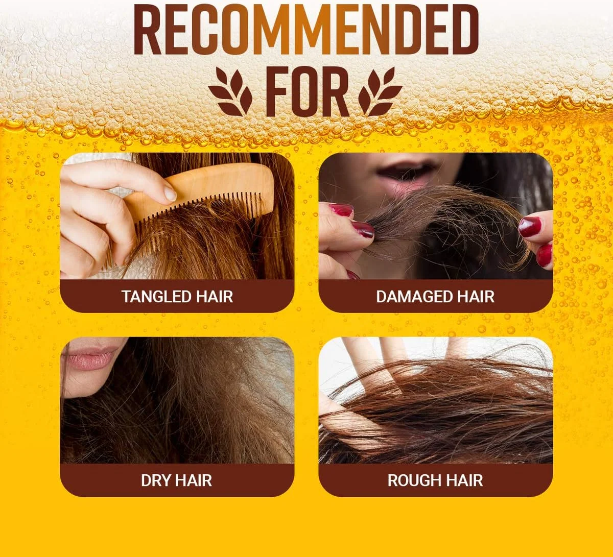 ماسک مو با عصاره مخمر آبجو CRAZY SKIN - پروتئین pH5.5، کراتین، روغن آرگان/کاملیا، کلاژن برای ترمیم و موهای رنگ شده 400 میلی لیتر