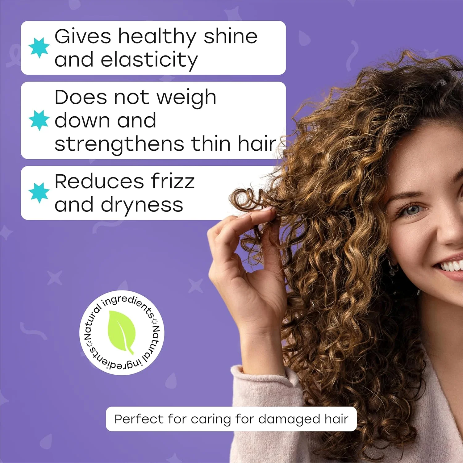 ماسک مو و باز کننده گره مو فر راک اند رول - درخشش و الاستیسیته سالم - بدون پارابن، بدون سولفات، 300 میلی لیتر