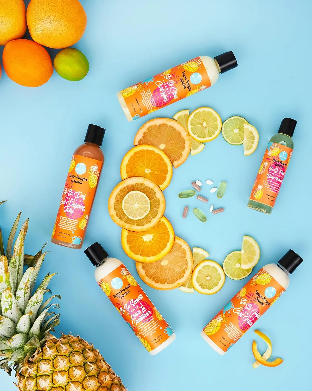 مجموعه آناناس Curls Poppin - ماسک موی فر So So Moist حاوی ویتامین C حجم 236 میلی لیتر