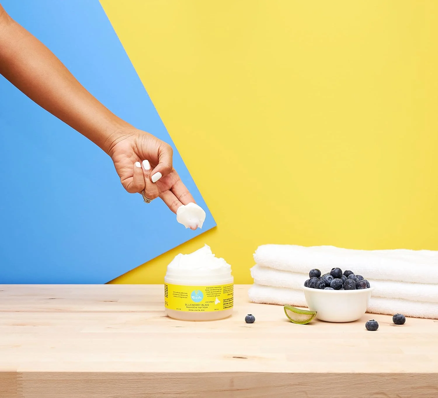 ماسک ترمیم کننده مو Curls Blueberry Bliss، 8 اونس