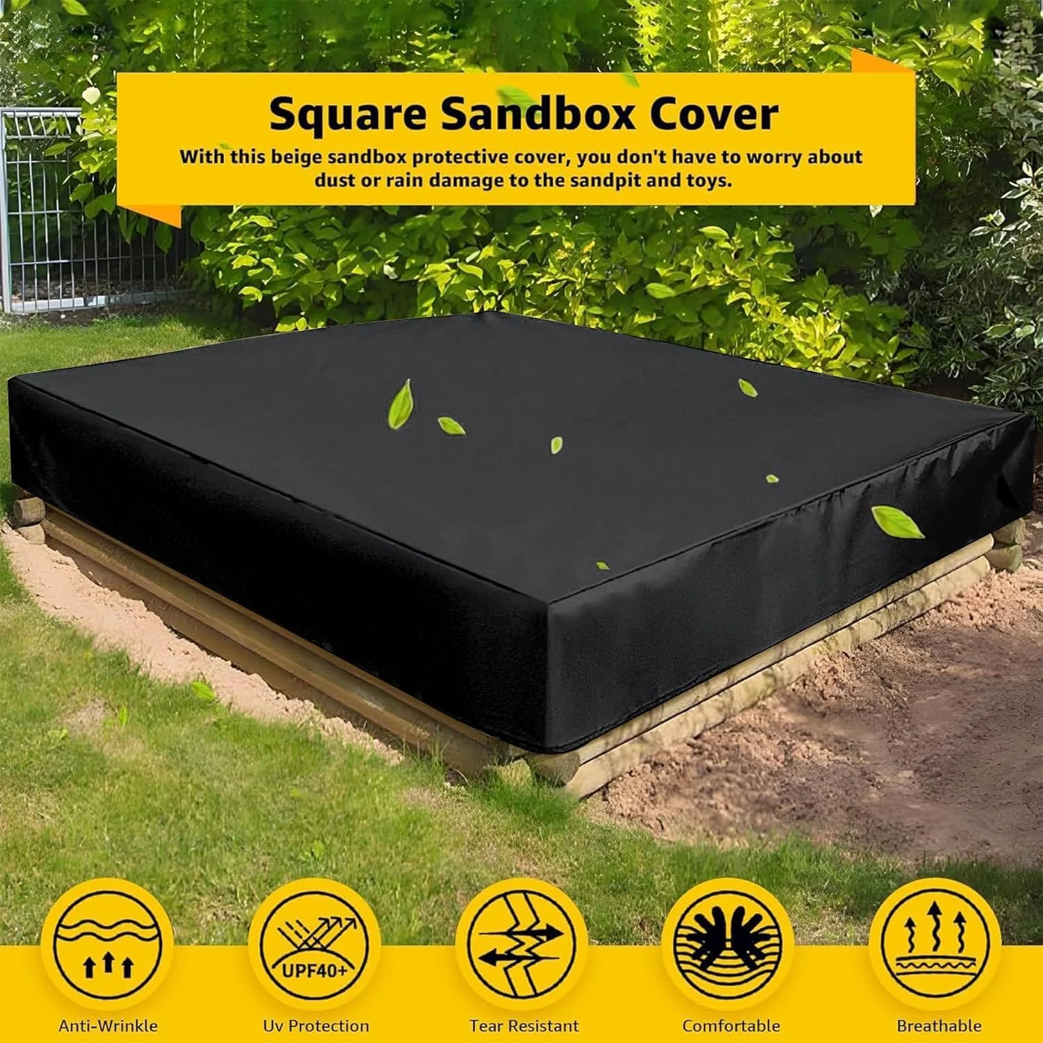 روکش جعبه شنی ABOCIDEGE، ضد آب سنگین، محافظت از شن و ماسه و اسباب بازی های جعبه شنی