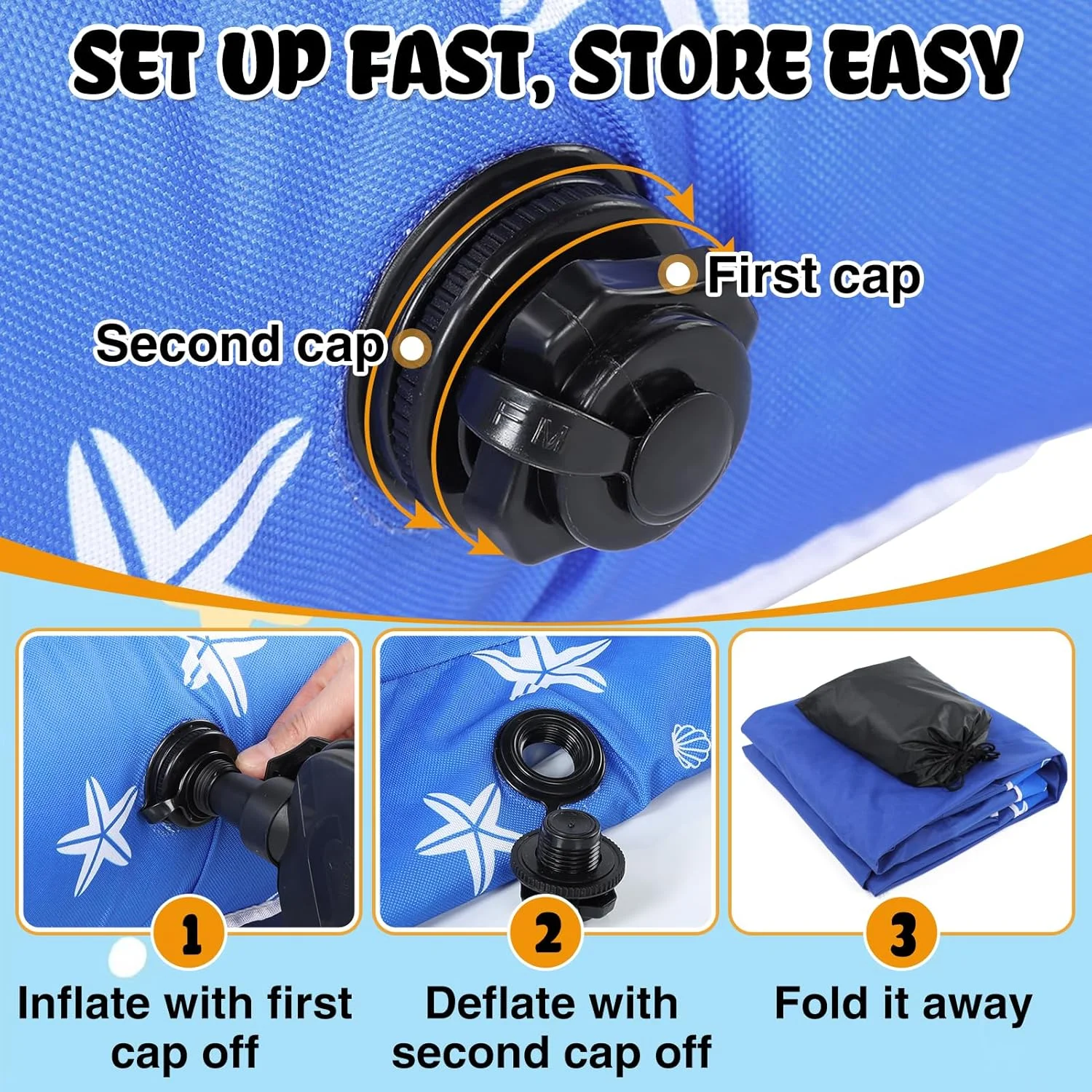 استخر بادی شن بازی کودک با روکش - مونتاژ آسان، مناسب فضای باز، ظرفیت بزرگ، مناسب حیاط، باغ و هدیه اسباب بازی تابستانی برای دختران و پسران 3 تا 8 سال استخر بادی شن بازی کودک با روکش - مونتاژ آسان، مناسب فضای باز، ظرفیت بزرگ، مناسب حیاط، باغ و هدیه اسباب بازی تابستانی برای دختران و پسران 3 تا 8 سال