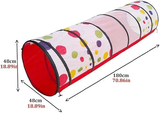 تونل بازی کودکان JANNAH مناسب خردسالان برای خزیدن در داخل و خارج از منزل، چادر بازی تاشو (قرمز) تونل بازی کودکان JANNAH مناسب خردسالان برای خزیدن در داخل و خارج از منزل، چادر بازی تاشو (قرمز)
