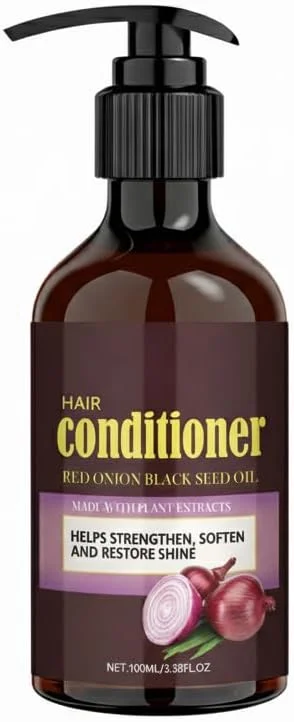 ماسک مو روغن پیاز قرمز و دانه سیاه - درمان کراتینه آبرسان و نرم کننده عمیق، فرمول تقویت کننده برای انواع موهای خشک و آسیب دیده