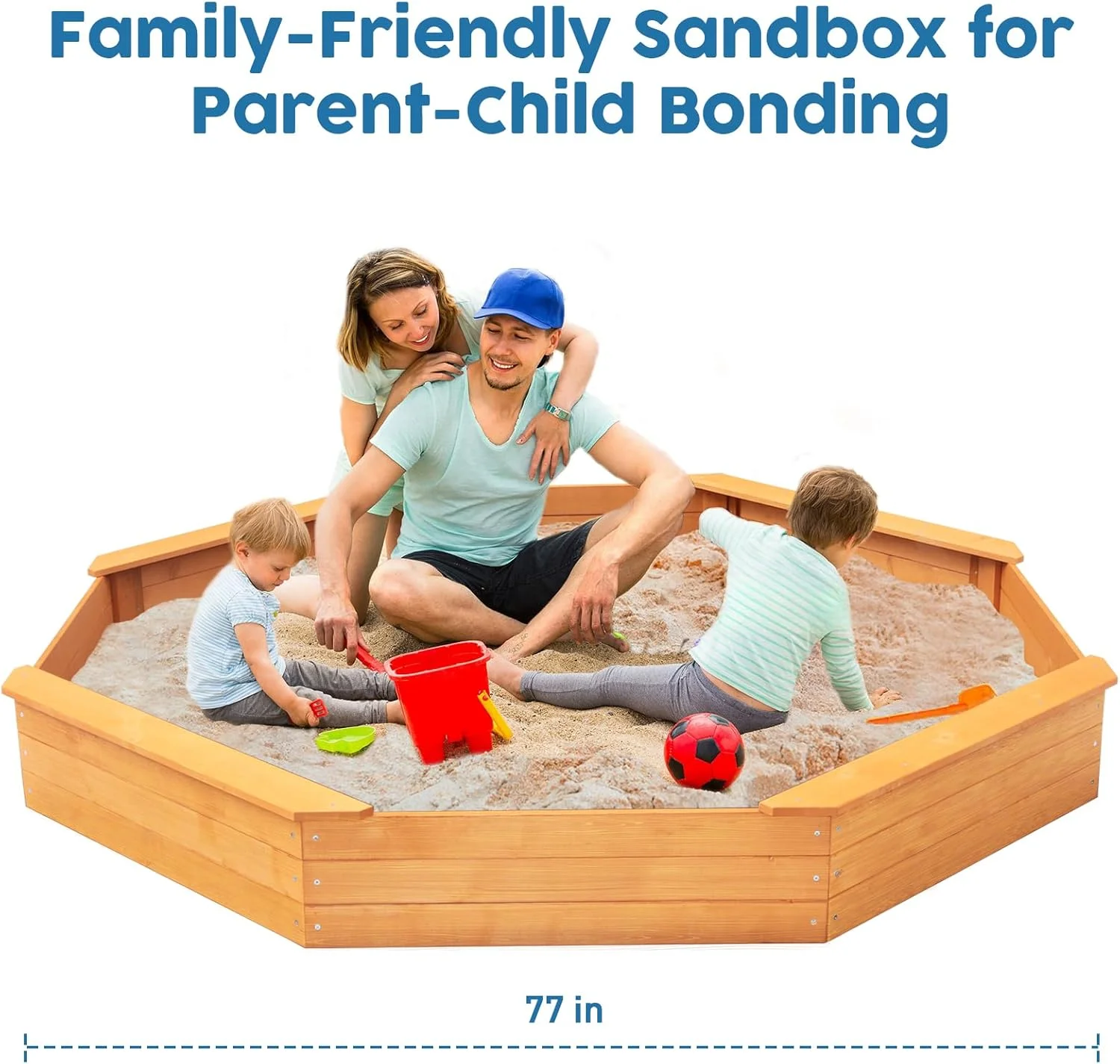 لوییتون سندباکس بزرگ 85"x 77"x 9" جعبه شنی کودکان با درب پوشیده، مجموعه بازی چوبی فضای باز هدیه ای برای حیاط خلوت باغ با مونتاژ آسان لوییتون سندباکس بزرگ 85"x 77"x 9" جعبه شنی کودکان با درب پوشیده، مجموعه بازی چوبی فضای باز هدیه ای برای حیاط خلوت باغ با مونتاژ آسان