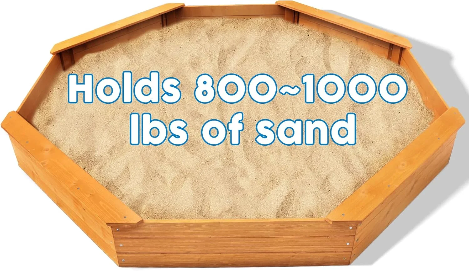 لوییتون سندباکس بزرگ 85"x 77"x 9" جعبه شنی کودکان با درب پوشیده، مجموعه بازی چوبی فضای باز هدیه ای برای حیاط خلوت باغ با مونتاژ آسان لوییتون سندباکس بزرگ 85"x 77"x 9" جعبه شنی کودکان با درب پوشیده، مجموعه بازی چوبی فضای باز هدیه ای برای حیاط خلوت باغ با مونتاژ آسان