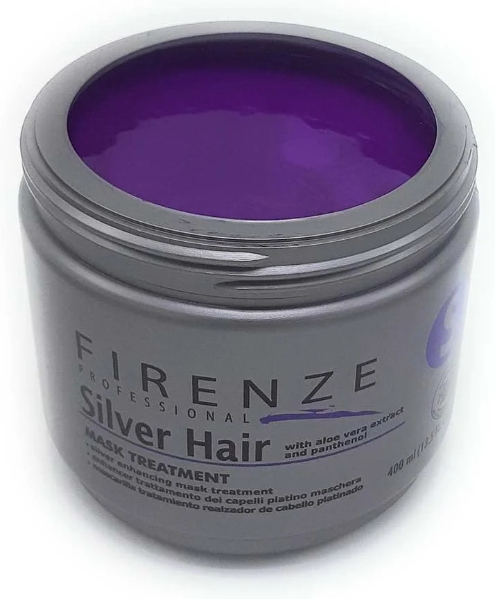 ماسک مو بنفش نقره ای حرفه ای FIRENZE Firenze (بدون سولفات نمک و پارابن) 400 میلی لیتر به همراه کیف هدیه قرمز رایگان