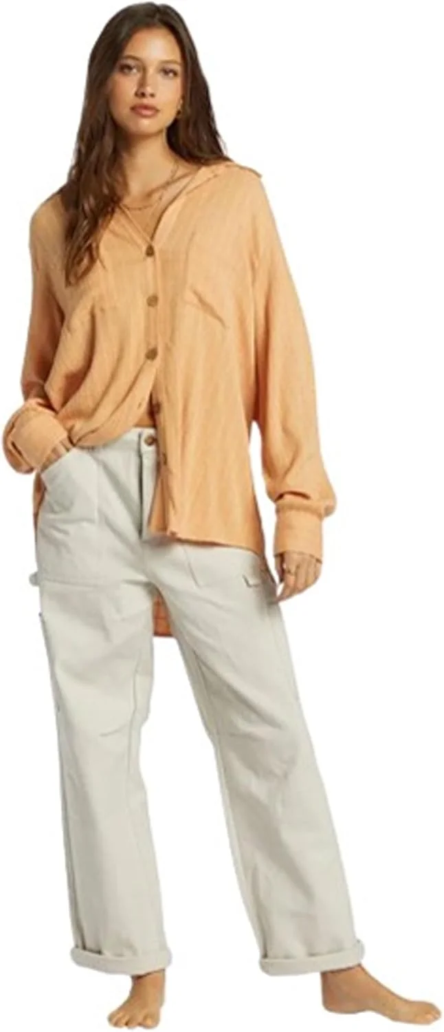 بلوز زنانه بیلابونگ مدل Swell، آستین بلند، دکمه دار و سایز بزرگ بلوز زنانه بیلابونگ مدل Swell، آستین بلند، دکمه دار و سایز بزرگ