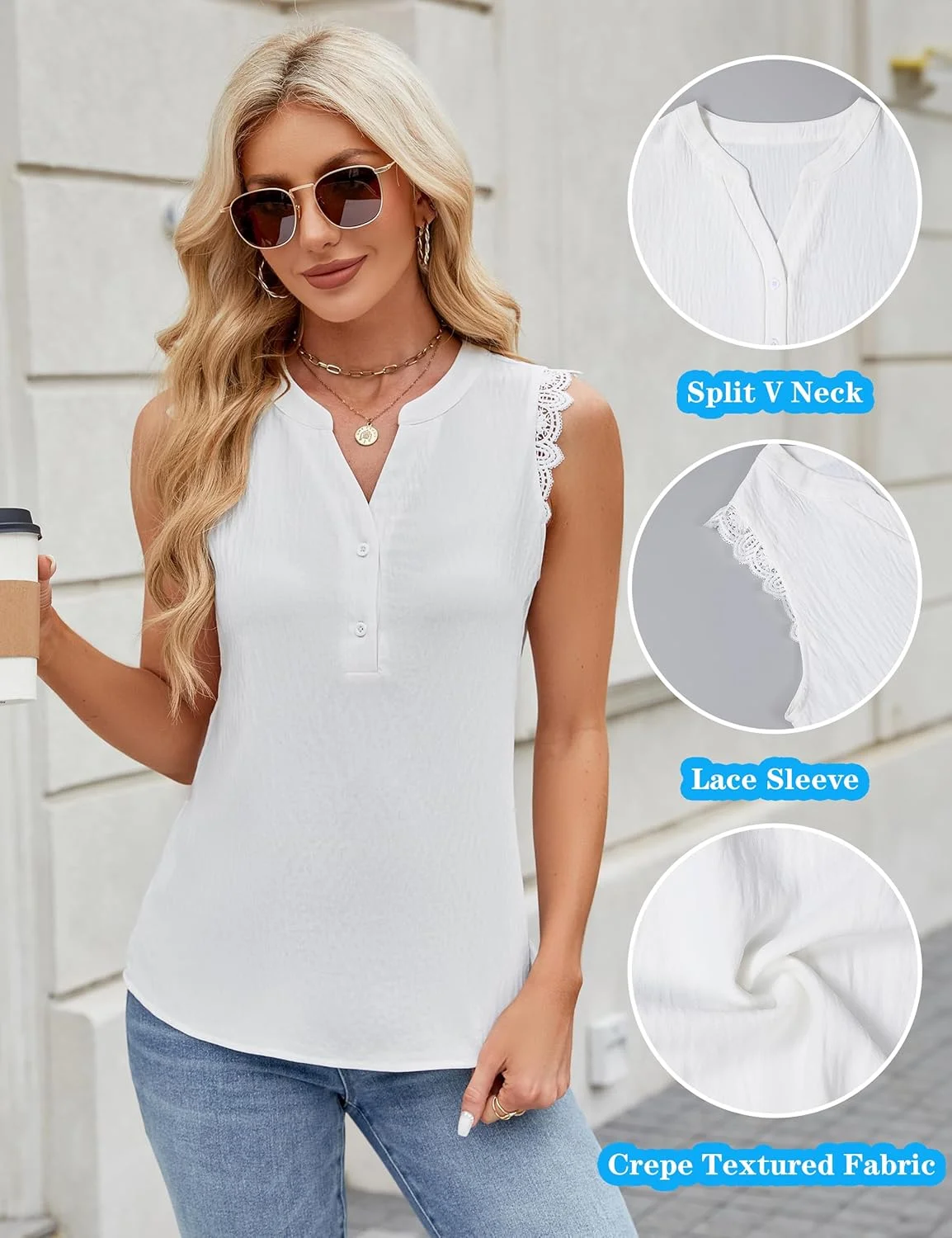 بلوزهای شیک و غیررسمی زنانه Blooming Jelly، تاپ های بدون آستین مناسب کار، پیراهن های دکمه دار یقه هفت، لباس های تابستانی 2024