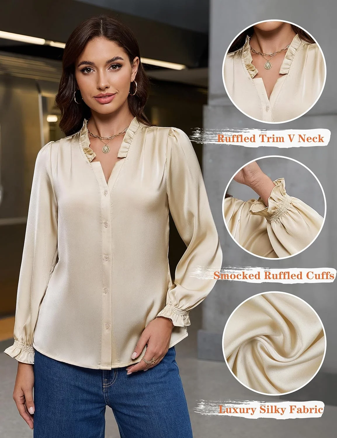 بلوز زنانه Blooming Jelly، لباس مجلسی و غیررسمی، پیراهن دکمه دار، آستین بلند، لباس های پاییزی شیک 2025