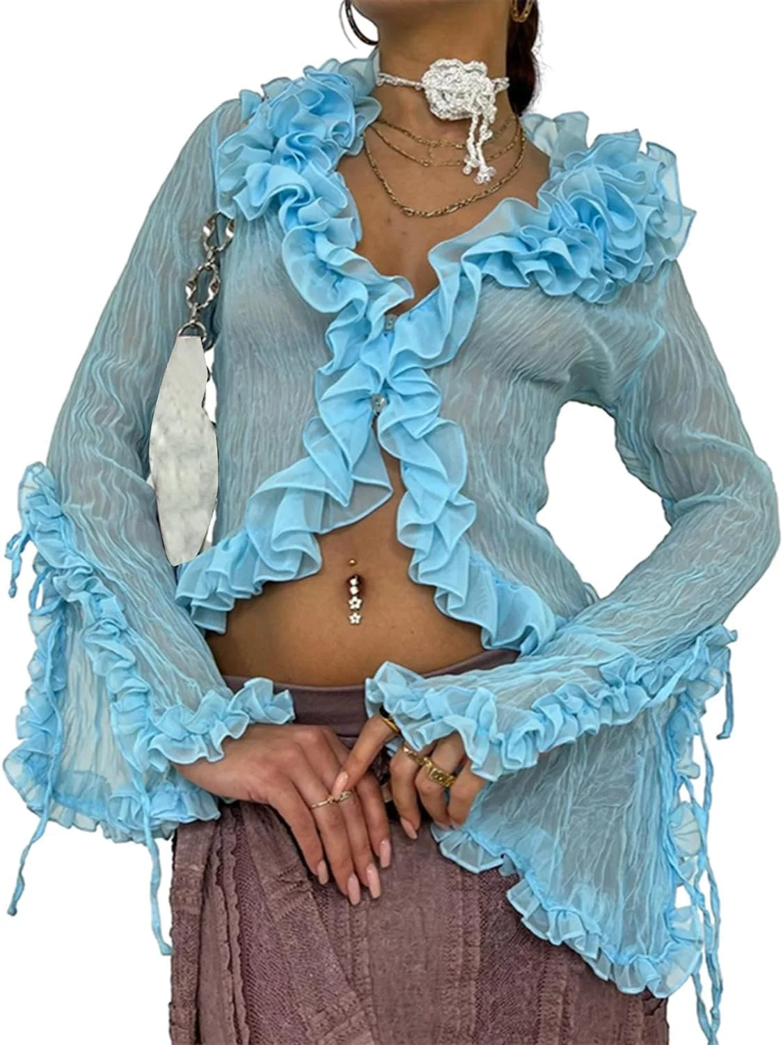 پلیور یقه مربعی آستین بلند Chejooe زنانه و مردانه