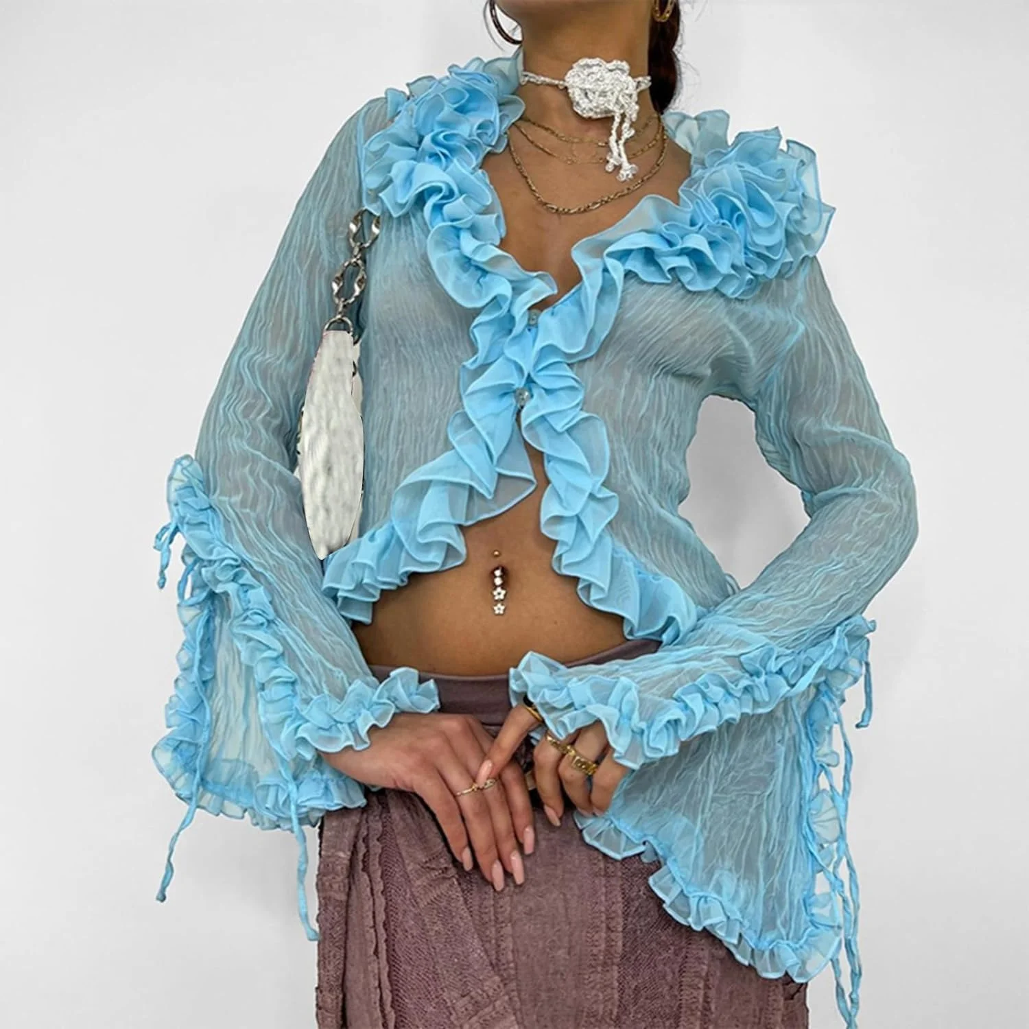 پلیور یقه مربعی آستین بلند Chejooe زنانه و مردانه