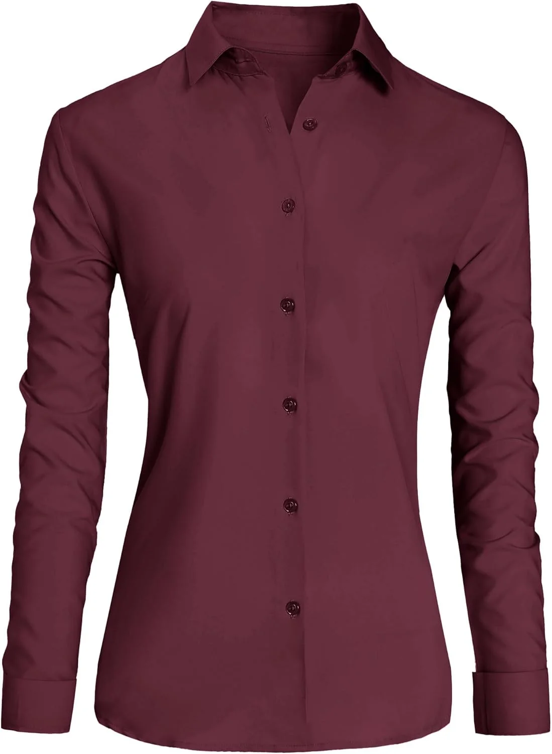 پیراهن دکمه دار زنانه CBOO، بلوزهای غیر چروک مناسب استایل کژوال و رسمی آستین بلند، پیراهن ساده پیراهن دکمه دار زنانه CBOO، بلوزهای غیر چروک مناسب استایل کژوال و رسمی آستین بلند، پیراهن ساده