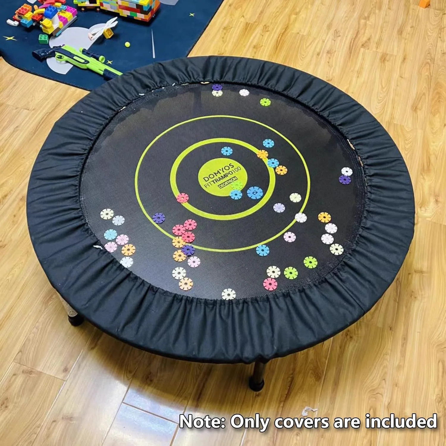 روکش فنر ترامپولین کوچک 36 38 40 48 اینچی، پد جایگزین ترامپولین کوچک پارچه آکسفورد ضخیم شده 600D نصب آسان، قطعات پد ایمنی ترامپولین کودک، برای تناسب اندام در فضای داخلی