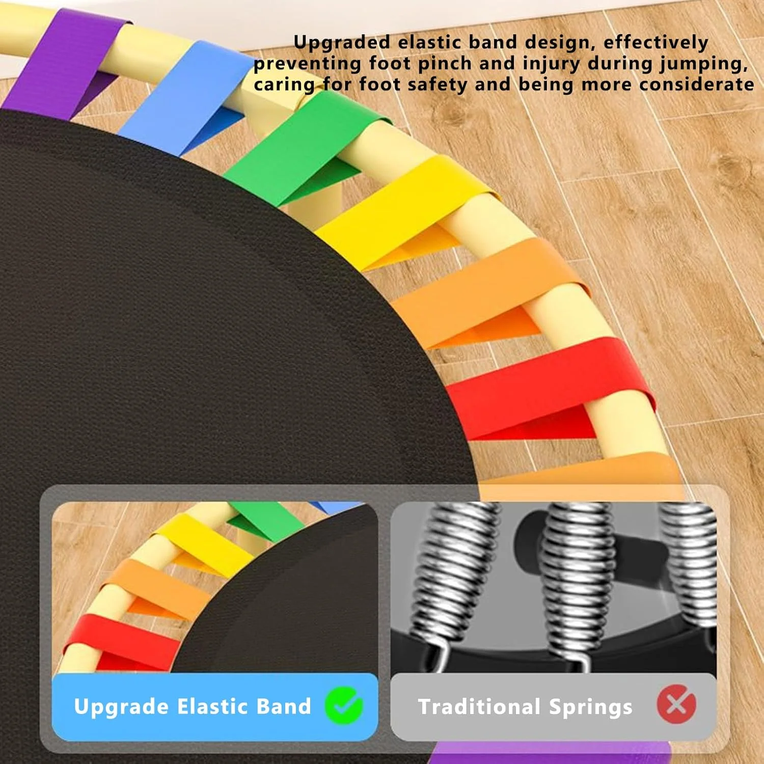 ترامپولین 40 اینچی کودک Beauenty، ترامپولین با قابلیت تنظیم ارتفاع در 3 سطح، ترامپولین کودک با دسته، اسباب بازی ترامپولین کودک پایدار و بی صدا، تفریحی ترامپولین 40 اینچی کودک Beauenty، ترامپولین با قابلیت تنظیم ارتفاع در 3 سطح، ترامپولین کودک با دسته، اسباب بازی ترامپولین کودک پایدار و بی صدا، تفریحی