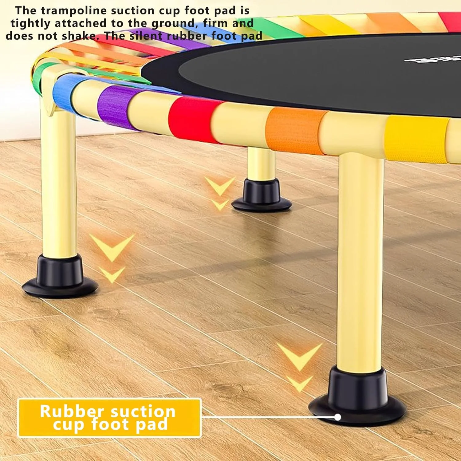 ترامپولین 40 اینچی کودک Beauenty، ترامپولین با قابلیت تنظیم ارتفاع در 3 سطح، ترامپولین کودک با دسته، اسباب بازی ترامپولین کودک پایدار و بی صدا، تفریحی ترامپولین 40 اینچی کودک Beauenty، ترامپولین با قابلیت تنظیم ارتفاع در 3 سطح، ترامپولین کودک با دسته، اسباب بازی ترامپولین کودک پایدار و بی صدا، تفریحی