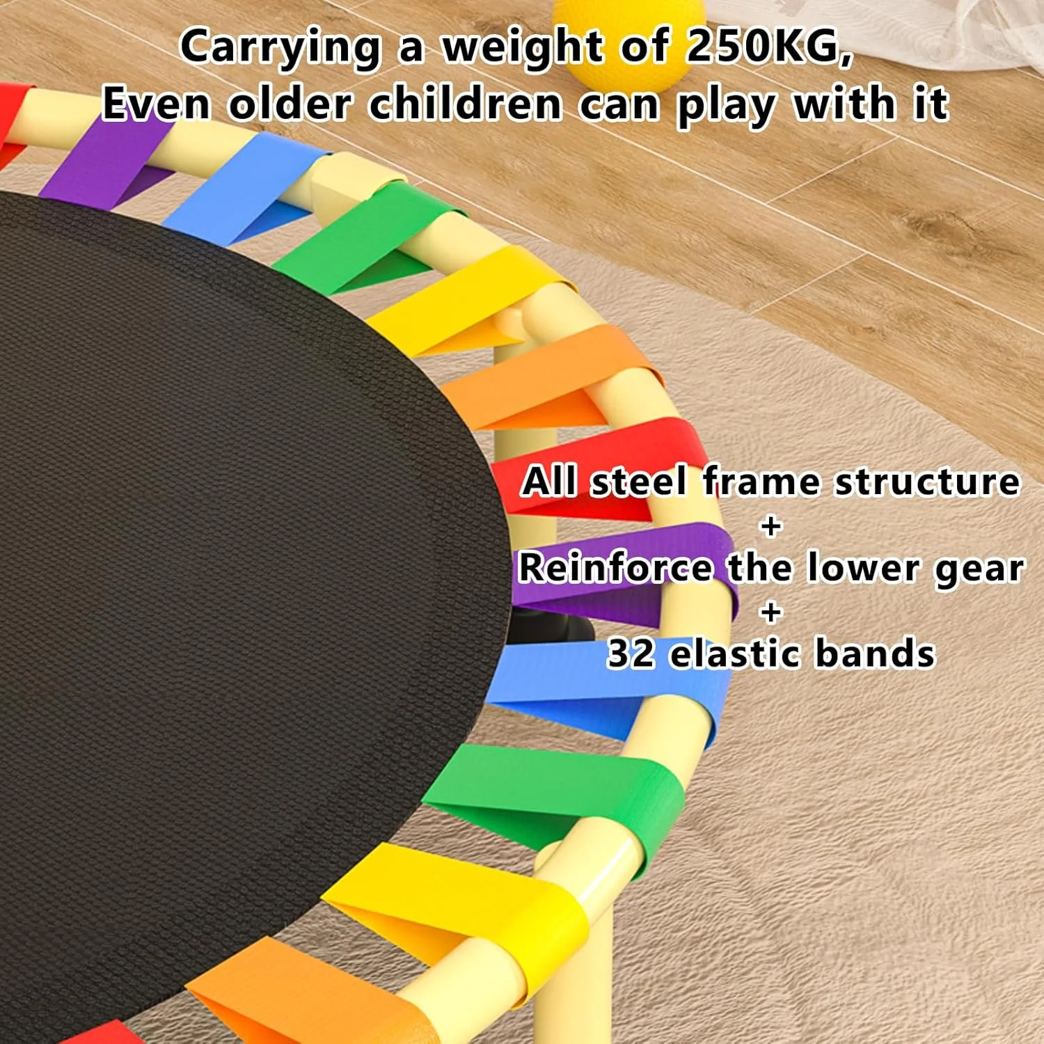 ترامپولین 40 اینچی کودک Beauenty، ترامپولین با قابلیت تنظیم ارتفاع در 3 سطح، ترامپولین کودک با دسته، اسباب بازی ترامپولین کودک پایدار و بی صدا، تفریحی ترامپولین 40 اینچی کودک Beauenty، ترامپولین با قابلیت تنظیم ارتفاع در 3 سطح، ترامپولین کودک با دسته، اسباب بازی ترامپولین کودک پایدار و بی صدا، تفریحی