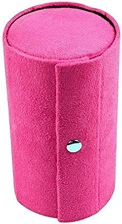 جعبه رولی مسافرتی چند منظوره 3 طبقه برای نگهداری جواهرات، دستبند، انگشتر، گردنبند و گوشواره (رز قرمز)