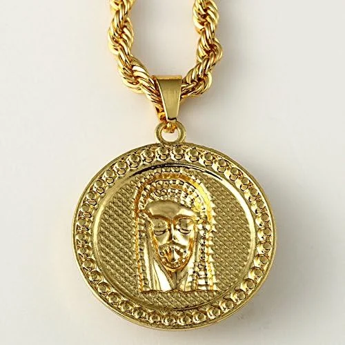 گردنبند مردانه طرح هیپ هاپ با روکش طلای 18 عیار به سبک اروپایی