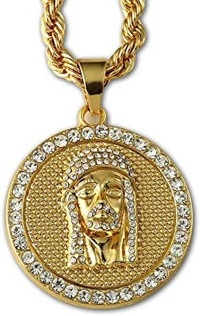 گردنبند مردانه طرح هیپ هاپ با روکش طلای 18 عیار به سبک اروپایی