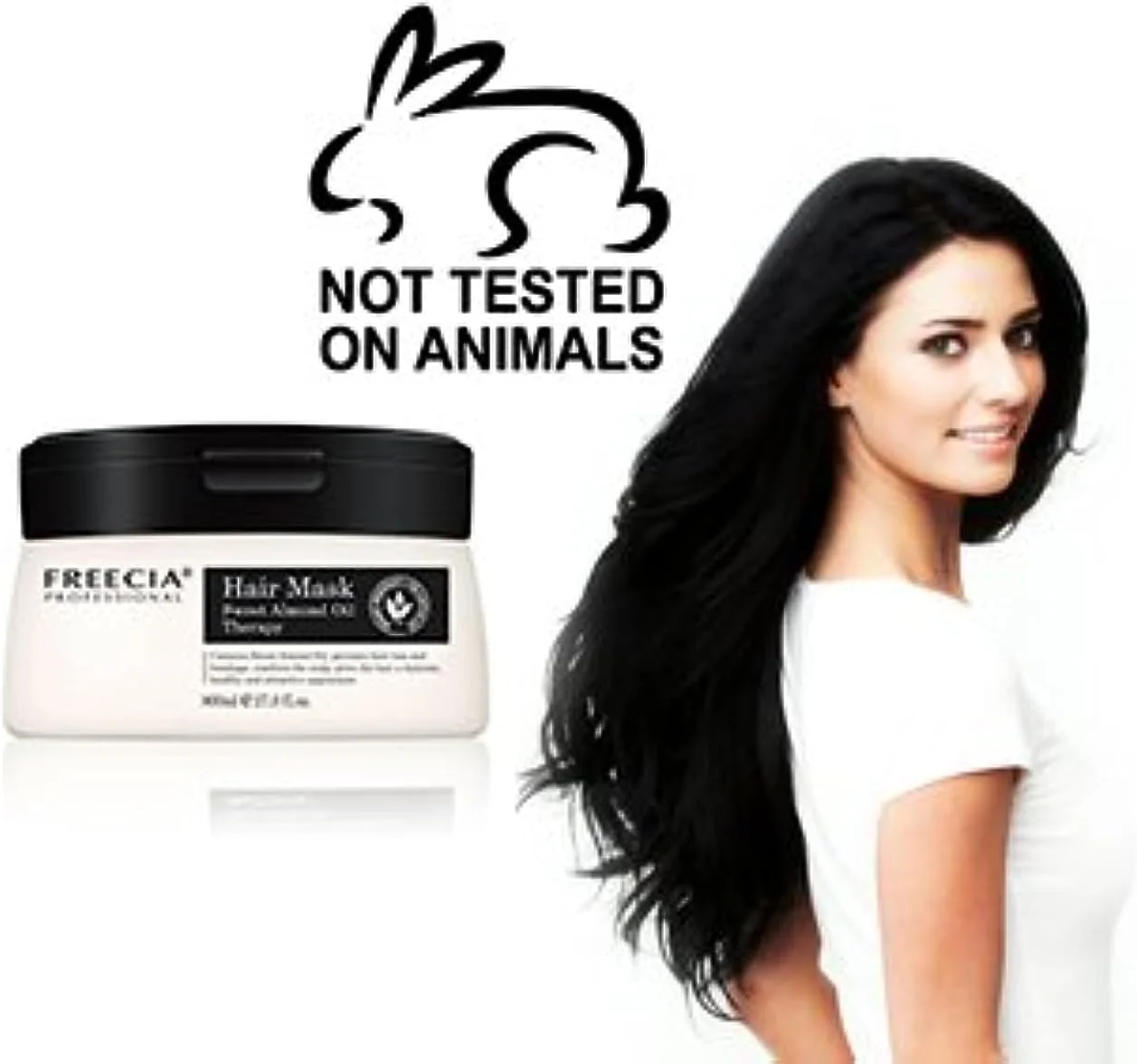 ماسک موی روغن بادام آبرسان طبیعی حرفه ای فریشیا، درمان مراقبت از مو و نرم کننده عمیق برای بازگرداندن درخشندگی، تغذیه پوست سر و تحریک رشد